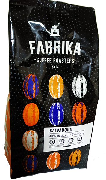 Кава в зернах Fabrika Coffee Salvadoro 1кг.